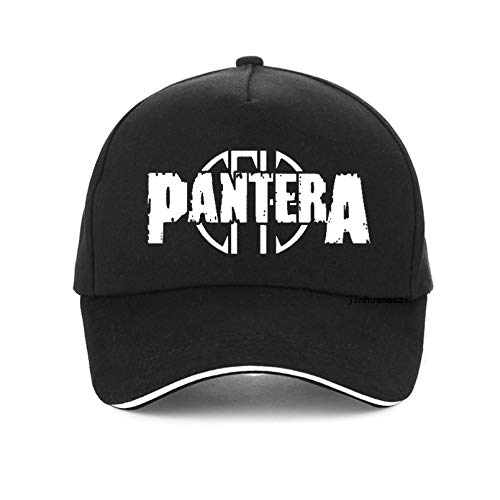 QiuFeng Gorra Beisbol Sombrero para Sol Ajustable Panther Logo Cap American Heavy Metal Rock Band Gorras béisbol Hombres Mujeres Gorra Ajustable Hip Hop Gorra Snapback Hombre-Blanco