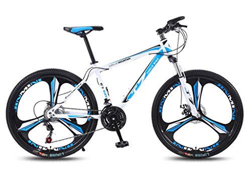 QJ Bicicleta De Montaña, 21 Velocidad con Amortiguador De Cambio De Carrera En Carretera De 24 Pulgadas Ligera Juvenil De Bicicletas,Blanco