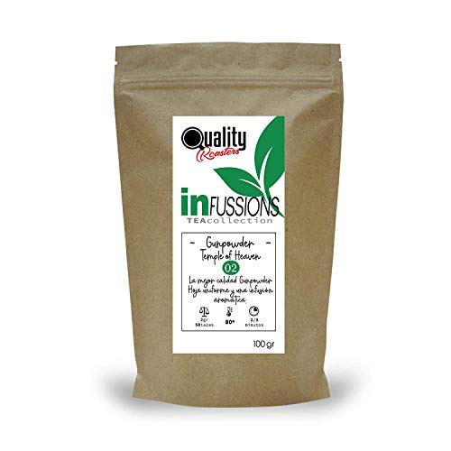 Quality Roasters Coffees Té Verde Gunpowder Temple of Heaven. Hoja uniforme. Infusión aromática. Sabor clásico. Antioxidante. 100 gramos.