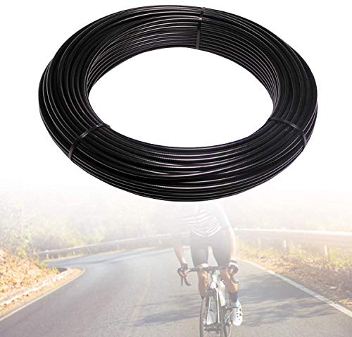 Rollo funda cable freno bici 25 metros grosor 4.5 mm negro hilo para bicicleta
