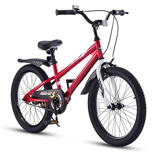 RoyalBaby Bicicletas Infantiles niña niño Freestyle BMX Ruedas auxiliares Bicicleta para niños 14 Pulgadas Rojo