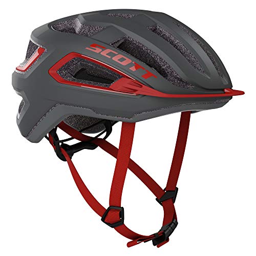 SCOTT 275195 - Casco de Bicicleta Unisex para Adultos, Gris Oscuro/re, Talla S SCOTT 275195 - Casco de Bicicleta Unisex para Adultos, Gris Oscuro/re, Talla S