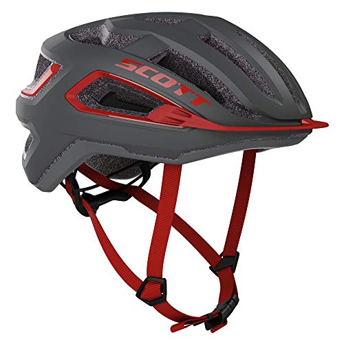 SCOTT 275195 - Casco de Bicicleta Unisex para Adultos, Gris Oscuro/re, Talla S