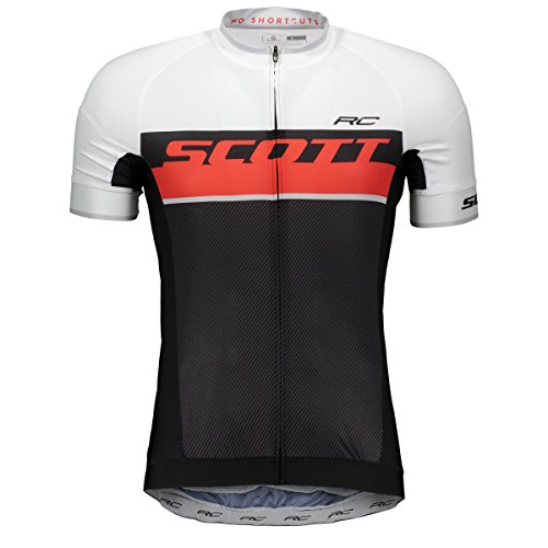 SCOTT RC Pro Bicicleta Camiseta Corta Negro/Rojo 2018