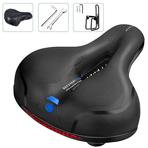 Simpeak Sillín de Bicicleta, Asiento de Bicicleta Sillín de Bici Silla de Bicicleta Cojín cómodo para MTB, Bicicleta de Carretera, montaña, Urbana, Senderismo(3 en 1 Set)