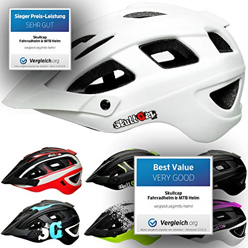 SkullCap® Casco Bicicleta Carretera, Casco Bici Adulto Carretera, Bicicleta Hombres y Mujeres, tamaño L (59-61 cm), Color: Blanco