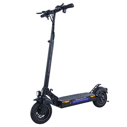 SMARTGYRO Speedway Pro Patinete Eléctrico de 1200 W con 3 Marchas, Batería 15.000 mAh 48V, Doble suspensión Reforzada, Frenos de Disco, 4 Intermitentes, Scooter, Unisex-Adult, Negro