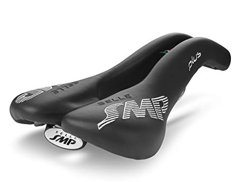 Smp Plus - Sillín de Bicicleta de Carretera, Color Negro