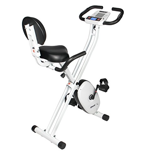 SportPlus SP-HT-1004-iE Bicicleta Estática Plegable con Control de Aplicaciones, Google Street View, Sillín Confortable, Manillar, 8-24 Niveles de Resistencia, Multicolor, 83 x 45 x 111 cm