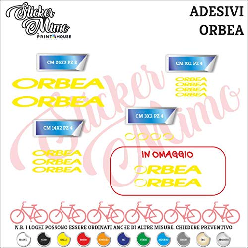sticker mimo Orbea - Juego de 14 Pegatinas Autoadhesivas, Color Amarillo