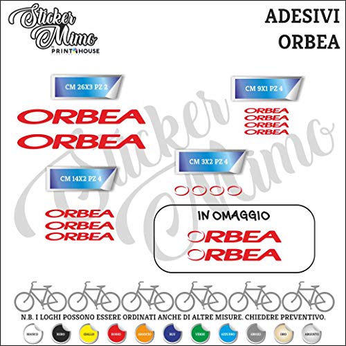 sticker mimo Orbea - Juego de 14 Pegatinas Autoadhesivas, Color Rojo