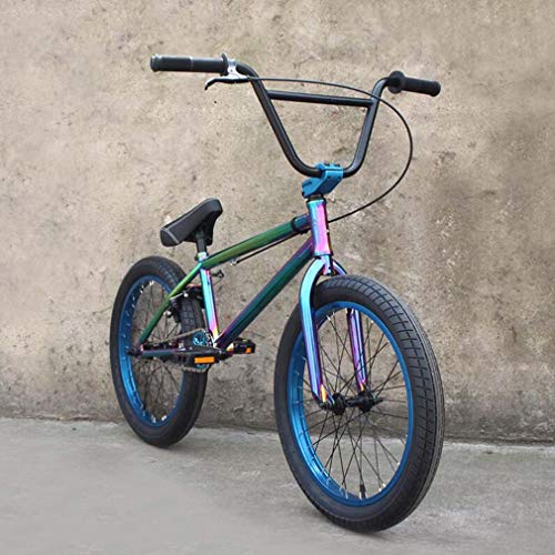 SWORDlimit Bicicleta de Estilo Libre de 20 Pulgadas BMX para Principiantes a Ciclistas avanzados, amortiguación de Alta Resistencia, Rendimiento 4130 Cuadro, 25x9T BMX Gearing, Color Brillante