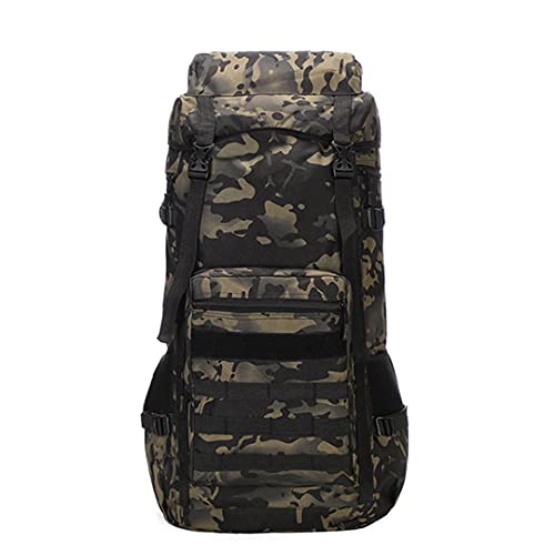 TH&Meoostny 70L Hombres Mochila Militar Bolsa de Camping Viaje Montañismo Senderismo Bolsa de Deporte Mochila Táctica Bolsas del Ejército Black CP