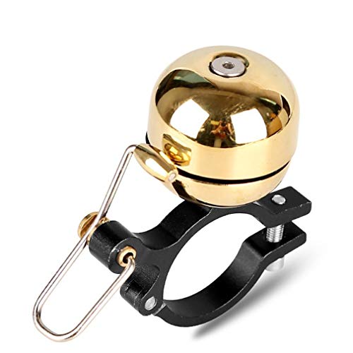 Timbre para bicicleta, estilo retro, campana para bicicleta, latón, timbre clásico, con claridad, para bicicleta de montaña, de ciudad, de ciudad, de ciudad eléctrica, de color dorado brillante Timbre para bicicleta, estilo retro, campana para bicicleta, latón, timbre clásico, con claridad, para bicicleta de montaña, de ciudad, de ciudad, de ciudad eléctrica, de color dorado brillante