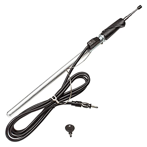 tomzz Audio 1000-017 - Antena telescópica para VW Golf 3 III Vento, varilla cromada, cable de 1,2 m, conector DIN
