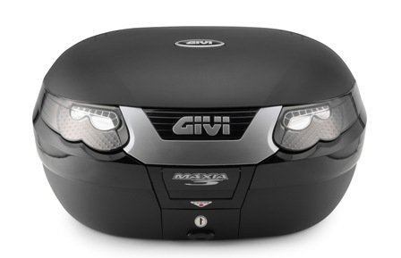 Top Case GiVi E55 Maxia III Tech Monokey Negro 55 litros apertura con mando a distancia y kit semáforos