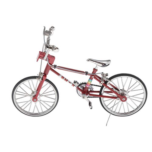 Toygogo Mini Modelo de Bicicleta, Juguete de Metal, Adornos de Decoración de Hogar, Oficina 23 x 9 x 16 cm - Rojo