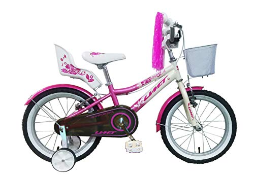 Umit 16" Diana Bicicleta Pulgadas Infantil, Unisex niños, Rosa/Blanca