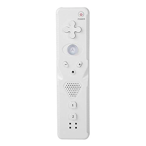 Vbestlife1 Gamepad con Mango para Juegos, Joystick basculante analógico, función de detección de 3 Ejes, Acelerador Incorporado para WiiU/Wii(Blanco)