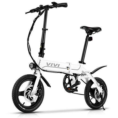 VIVI Bicicleta Eléctrica Plegable, 14" Bici Electrica 350W Urbana E-Bike Bicicletas Eléctricas con Batería Extraíble De 7,8Ah, 3 Modos de Trabajo