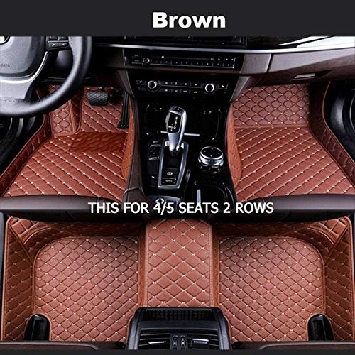 WEISHAN Accesorios Car Styling pie Mats Custom Car tapetes for Bentley Mulsanne Continental (Color Name : Brown-4/5Seat)