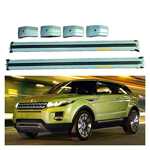 XIAOZHIWEN Barras Cruzadas de automóviles Cross Barras Techo Rack Rack Equipaje Carpiador de Carga Titular de Portador para Land Rover- Range Rover Evoque 2020 2021 (Color : All Silver)