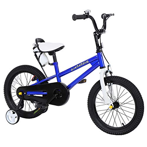 Yonntech Bicicleta Infantil 16 Pulgadas Bicicleta para niños a Partir de 4 años Bici con Frenos (Azul)