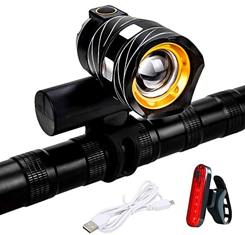 ZCZY Luz Bicicleta Recargable USB, 3 Modos 300 Lúmenes IPX6 Impermeable, Luz Bicicleta Delantera y Luz Trasera Bicicleta,Luz LED Bicicleta para Carretera y Montaña - Seguridad para la Noche ZCZY Luz Bicicleta Recargable USB, 3 Modos 300 Lúmenes IPX6 Impermeable, Luz Bicicleta Delantera y Luz Trasera Bicicleta,Luz LED Bicicleta para Carretera y Montaña - Seguridad para la Noche