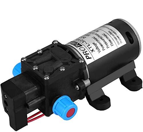 160Psi 8L/Min Bomba de Agua de Alta Presión, Bomba de Agua Autocebante DC 12V Diafragma de Agua Con Interruptor Automático para la Limpieza de Lavado de Vehículos y Riego de Jardines