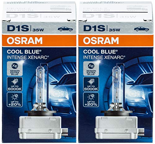 2x Original OSRAM D1S Xenarc Cool Blue Intense Xenon Burner 5000K 66144CBI 66144 35 Watt 20% More Light New Original Box