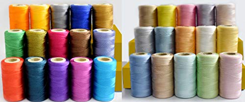 30 carretes de hilo de rayón de seda para coser grandes colores