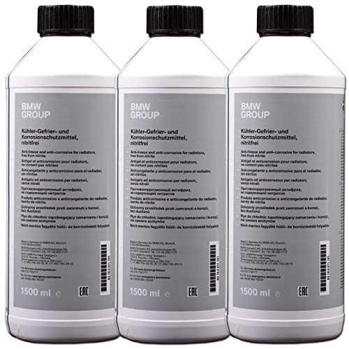 4,5 litros de líquido anticongelante concentrado original OEM referencia 83192211191 (tres botes de 1,5 litros) color azul / verde