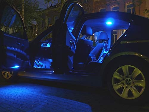 6x bombillas Iluminación interior LED JUEGO AZUL Pro!Carpentis compatible con E46 Compact 2001-2005 lámparas de vehículo luz de habitáculo