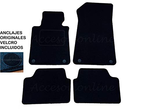 Accesorionline Alfombrillas para BMW Serie 1 Todos los Modelos 3/5puertas Cabrio Coupe - A Medida con talonera E81 E82 E87 E88 F20 F21 F40 (3/5Puertas 2011-2019)