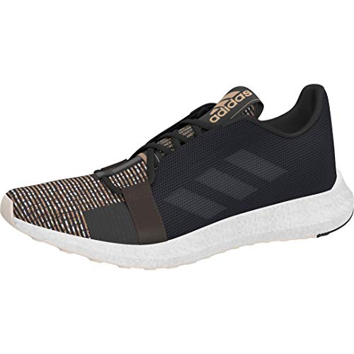 adidas Originals Men's SenseBOOST GO Running Shoe, Black/Carbon/Linen, 9.5 M US