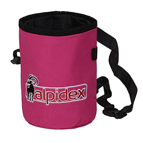 ALPIDEX Bolsa Magnesio Escalada Chalk Bag Bolsa Tiza, Color:Pink Power