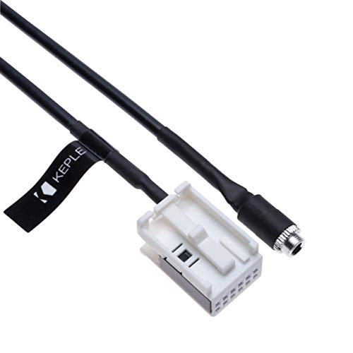 AUX hembra de audio Adaptador para teleférico compatible con BMW E60 E63 E64 E65 E66 E81 E82 E87 E88 E90 E91 E92 E93 Reproductor de CD Navegador Nav 12 pines Cargador Transmisor Cable Extensión | 1.5m