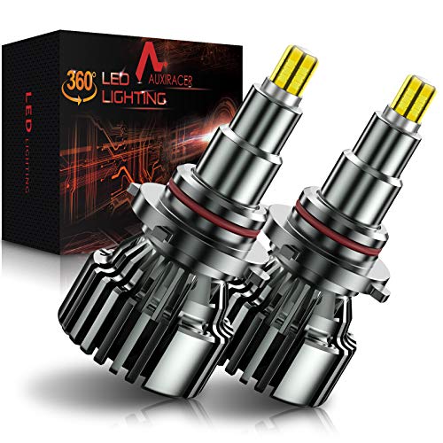 AUXIRACER Bombillas LED HB3 9005 para Coche, 360 °CSP 60W 6000K 16000LM IP65 - Kit de Lámpara de Repuesto para Lámparas Halógenas y Luces de Xenón, 2 bombillas