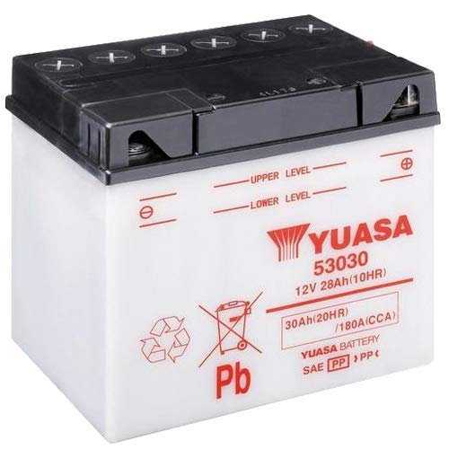 Batería Yuasa 53030, 12 V/30ah (Dimensiones: 186 x 130 x 171) para BMW K100 RS (16 V) Diseño Año 1990