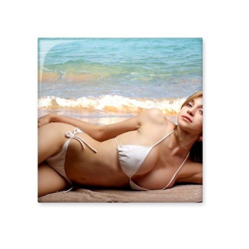Big Breasted hite Bikini playa sol Tanga Sexy Girl de cerámica crema decoración de decoración de azulejos para baño cocina azulejos de pared azulejos de cerámica