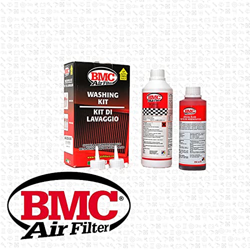 BMC - Kit de limpieza de filtros de aire deportivos para coches y moto con limpiador de 500 ml y aceite de 250 ml WA250-500 BMC - Kit de limpieza de filtros de aire deportivos para coches y moto con limpiador de 500 ml y aceite de 250 ml WA250-500