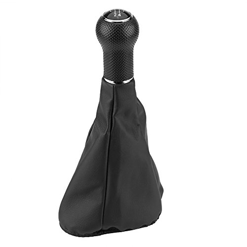 Bolsa de cambio 5/6 pomo del cambio de marcha, bota de polaina para Golf 3 Jetta MK3 1991-1998 ABS + cuero negro Bolsa de cambio 5/6 pomo del cambio de marcha, bota de polaina para Golf 3 Jetta MK3 1991-1998 ABS + cuero negro