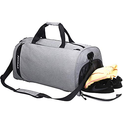 Bolsa de Deporte Travel Duffle Bag Impermeable,Bolsas Gimnasio con Compartimento Hombre Mujer Fin de Semana Grande Bolsa de Viaje con Compartimento para Zapatos , Separada Seco y Humedo 40L