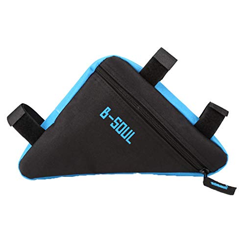 Bolsa de sillín de Bicicleta Oxford Al Aire Libre Lanzamiento rápido Deporte Bicicleta Bolsa de Almacenamiento Tubo Superior Bolsa de Herramientas (Black&Blue)