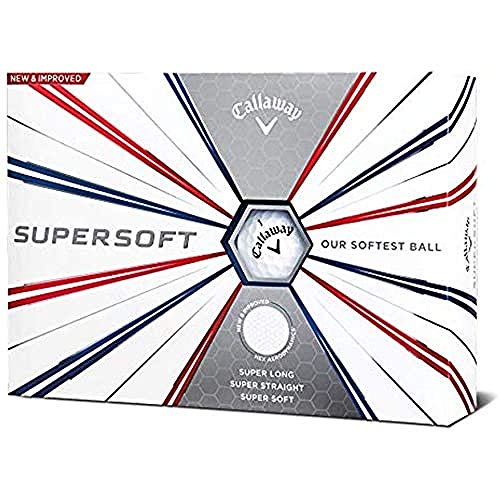 Callaway Supersoft 2019 Pelotas de golf Hombres, Blanco, Unica