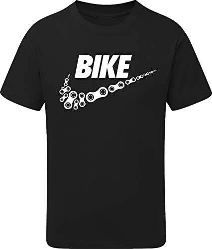 Camiseta de Bicileta: Bike - T-Shirt para jóvenes Ciclistas - Regalo Niños Niño Niña - Bici BTT MTB BMX Mountain-Bike Deporte Patinete Maillot Pijama Outdoor - Cumpleaños Navidad (152/164)