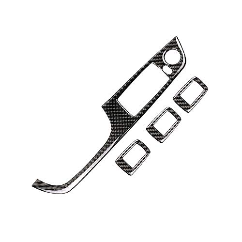 Carrfan Fibra de Carbono Ventana Elevador Botones de Interruptor Marco Decorativo Cubierta Ajuste Interior Moldura Etiqueta para BMW E90 E92 E93 3 Series 2005-2012 Carrfan Fibra de Carbono Ventana Elevador Botones de Interruptor Marco Decorativo Cubierta Ajuste Interior Moldura Etiqueta para BMW E90 E92 E93 3 Series 2005-2012