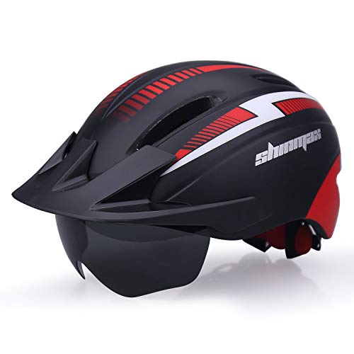 Casco Bicicleta con Visera, Kinglead Protección de Seguridad Ajustable Casco de Bicicleta Ligera para Montar en Bicicleta Casco de Bicicleta BMX Scooter Skate Mountain Road