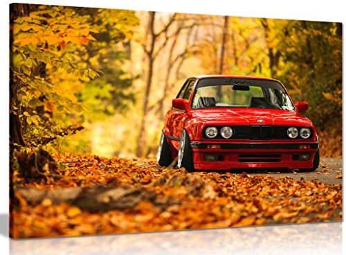 Classic BMW E30 - Lienzo decorativo (30 x 51 cm)