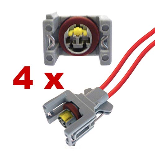 Conector de repuesto para coche – Inyector diésel – Delphi DJ70229A-3.5-21 (4 x FEMALE) con cable 240PC024S8014